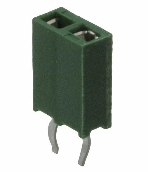 215297-2 2 位置容器コネクタ 0.100&quot; (2.54mm) ホールゴールドを通して